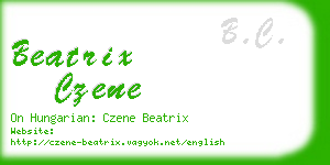 beatrix czene business card